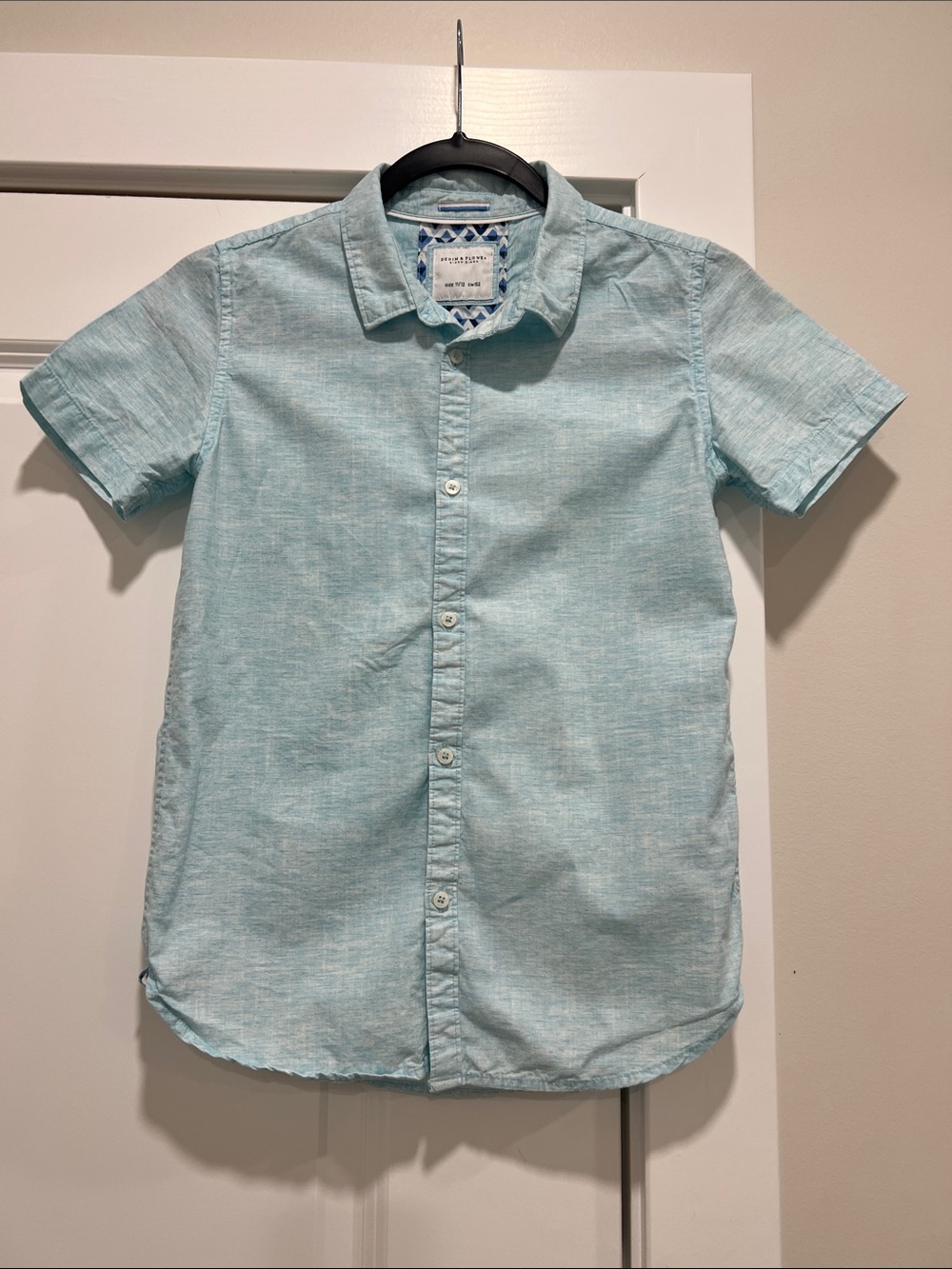 Denim & Flower Light Blue Short Sleeve Button-Down Shirt